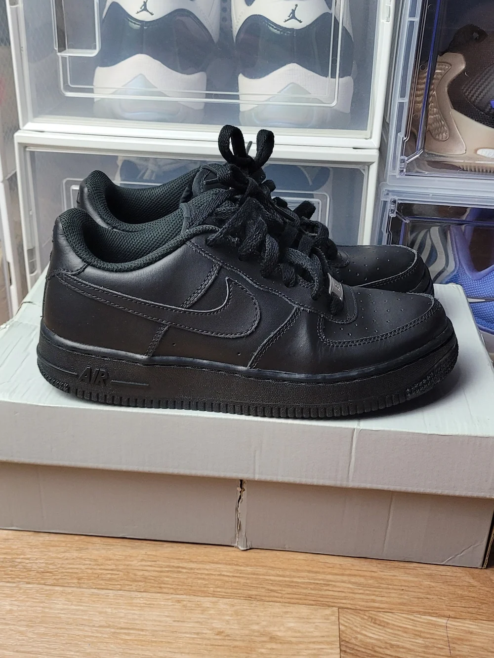 Big Kid's Nike Air Force 1 LE Black/Black (GS) (DH2920 001) - 5.5y